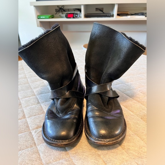 TRIPPEN Snow US 6.5-7 Black Fur Lined Leather Booties Made in Germany Orig $455 - Picture 10 of 13